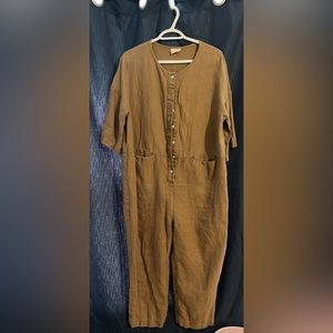 Beaton linen utility jumpsuit